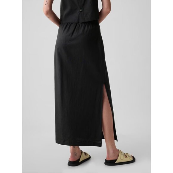 🩵Gap Modern Minimal Coastal Black 2-Piece Linen Set Size XS - Picture 2 of 13